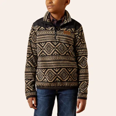 Ariat Boys' Basis Black Aztec Print Sweatshirt