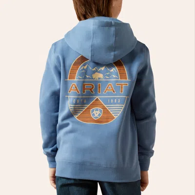 Ariat Boys' Blue Sun Valley Circle Graphic Hoodie In Multi