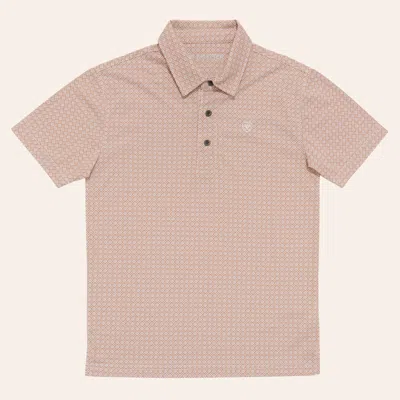 Ariat Kids' Boys' Ditsy Eye Rust Geo Print Polo Shirt In Brown