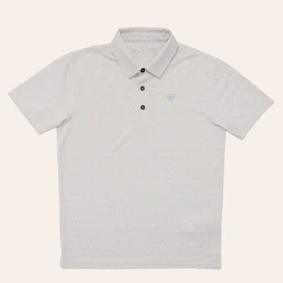 Ariat Boys' White & Blue Geo Print Polo Shirt
