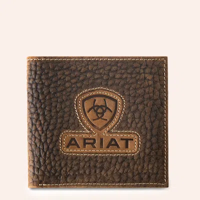 Ariat Brown Inlay Patch Large Bifold Wallet