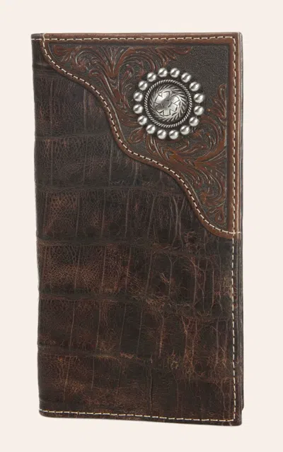 Ariat Brown Rodeo Wallet / Checkbook Cover