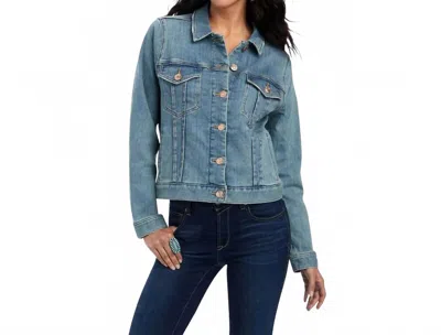 Ariat Button Front Denim Jacket In Utah Wash In Multi
