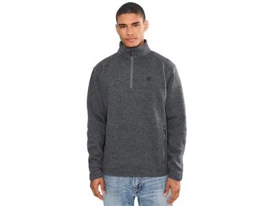 Ariat Caldwell 1/4 Zip Sweater Men's Clothing Iron Gate: 2xl, Polyester In Gray