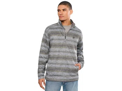 Ariat Caldwell 1/4 Zip Sweater Men's Clothing Storm Front Serape: 2xl, Polyester In Gray