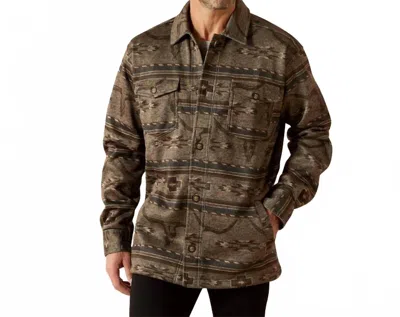 Ariat Caldwell Button Printed Shirt Jacket In Brindle In Multi