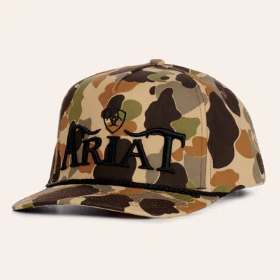 Ariat Camo Embroidered Logo Rope Patch Cap In Pattern