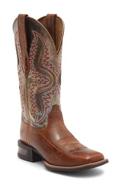 Ariat Captivate Stretchfit™ Wide Square Toe Cowboy Boot In Red