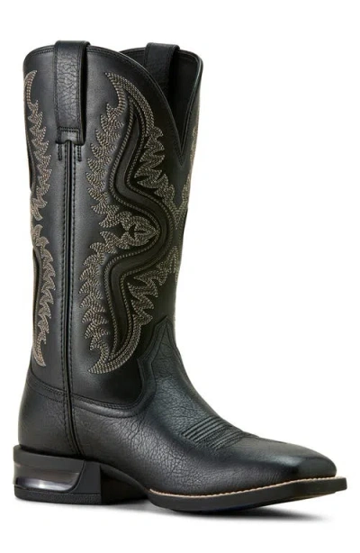 Ariat Captivate Wide Square Toe Cowboy Boot In Black