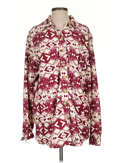 Pre-owned Ariat Cardigan Sweater In Burgundy