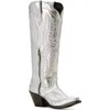 Ariat Casanova Western Boot In Silver Shine