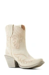 Ariat Chandler Western Bootie In Cloud White Suede