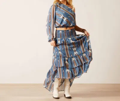 Ariat Chimayo High Low Skirt In Blue