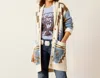 Ariat Chimayo Willow Sweater Cardi In Oatmeal/dusty Blue In Multi
