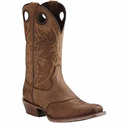 Pre-owned Ariat ® Circuit Striker Weathered Brown Square Toe Cowboy Boot 10019974