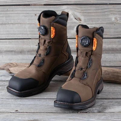 Pre-owned Ariat Comp Toe Lace Up Workhog Xt Boa H2o In Ee