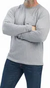 Ariat Cotton Strong Long Sleeve Pocket Tee In Heather Charcoal In Gray
