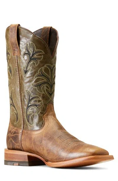 Ariat Cowboss Western Leather Boot In Brown