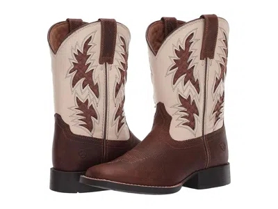 Ariat Cowboy Venttektm (toddler/little Kid/big Kid) Kid's Shoes Cognac Candy/cantle Cream : 6 Big Kid M, L In Brown