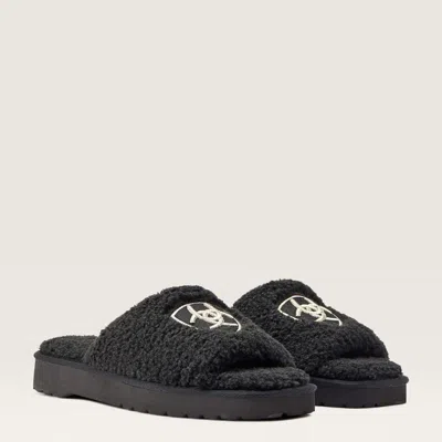 ARIAT ARIAT COZY CHIC AR2697-001 SLIPPER WOMEN'S BLACK FLEECE SLIP ON SLIDE JOBB1623
