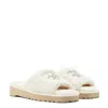 Ariat Cozy Chic Slipper Women's Cream Fleece Square Toe Slip On Slide Jobb1270 In White