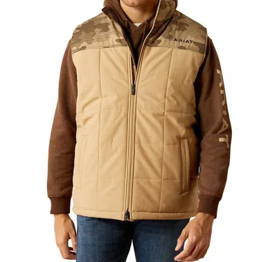 Ariat Crius Insulated Vest In Cornstalk Heather In Multi