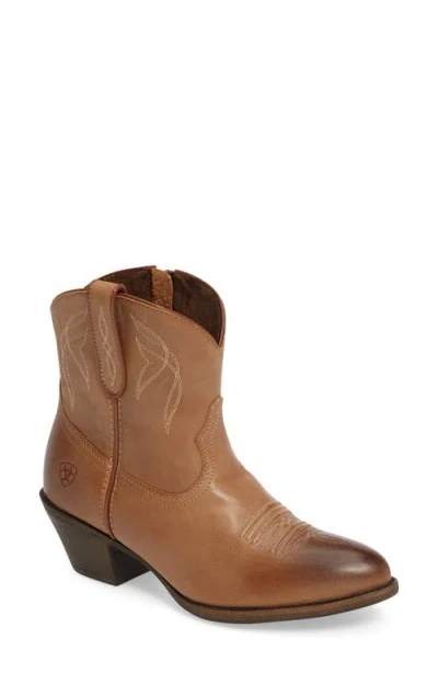 Ariat Darlin Short Western Boot In Burnt Sugar Leather