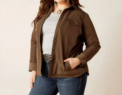Ariat Dilon Shirt Jacket - Plus In Canteen In Brown