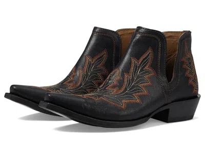 Ariat Dixon Low Heel Western Boot Women's Shoes Bohemian Black: 6 B - Medium