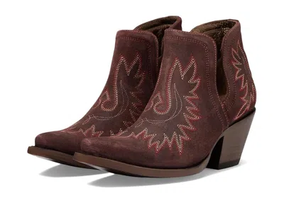 Ariat Dixon Western Boots Women's Shoes Merlot Suede: 5.5 B - Medium In Red