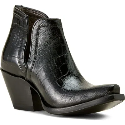 Ariat Dixon X Toe Short Western Boot In Black