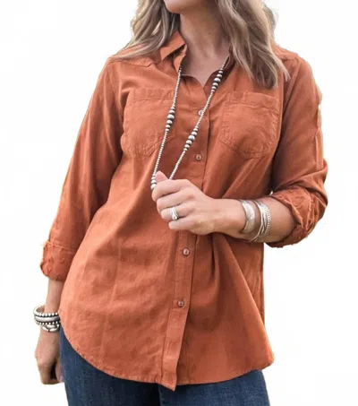Ariat Dobby Real Billie Jean Shirt In Glazed Ginger In Brown