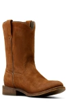 Ariat Downtown Suede Western Boot In Oiled Tan Suede