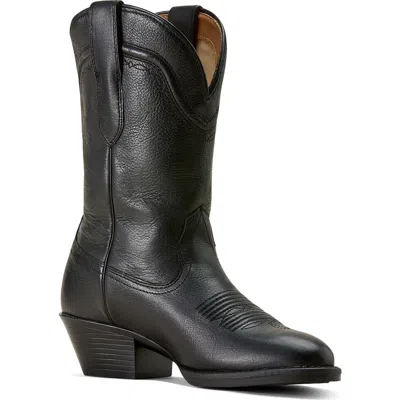 Ariat Easton R Toe Western Boot In Black