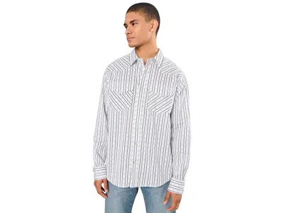 Ariat Everything Classic Fit Snap Shirt Men's Clothing White Geo Stripe: 2xl, Cotton/elastane/polyester