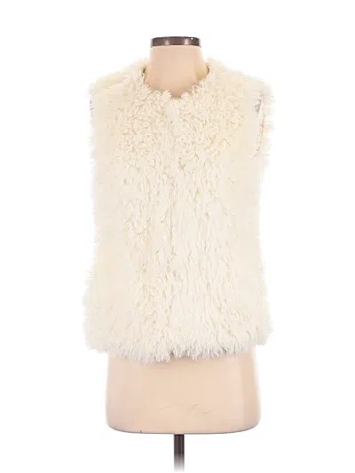 Pre-owned Ariat Faux Fur Vest In Ivory