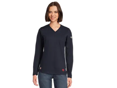Ariat Fr Ac Crew Top In Blue
