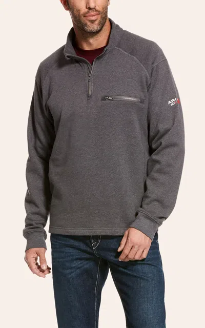 Ariat Fr Charcoal Gray 1/4 Zip Work Pullover