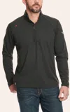 Ariat Fr Heather Black 1/2 Zip Work Pullover In Black