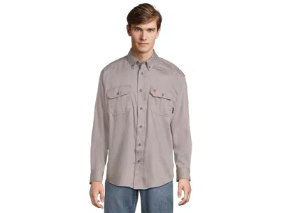 Ariat Fr Solid Long Sleeve Work Shirt In Gray