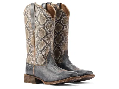 Ariat Frontier Farrah Western Boot Women's Shoes Beduino Black/natural Snake: 6.5 B - Medium In Brown