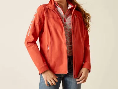 Ariat Kids' Girl's Agile Softshell Waterproof Jacket In Baked Apple In Orange