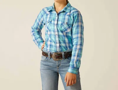 Ariat Kids' Girl's Xico Shirt In Blue In Multi
