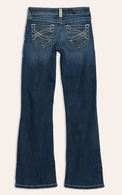 Ariat Girls' Real Dresden Entwined Boot Cut Jeans In Blue