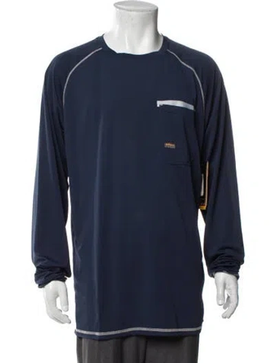 Pre-owned Ariat Graphic Print Crew Neck T-shirt W/ Tags In Blue