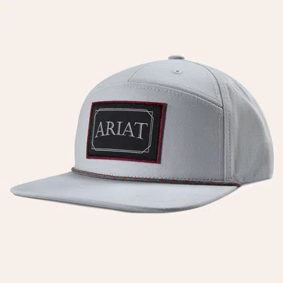 Ariat Gray Rectangle Logo Patch Flat Bill Cap