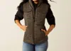 Ariat Grizzly Quilted Vest In Banyan Bark In Multi