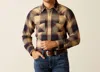 Ariat Hale Retro Fit Shirt In Khaki In Green