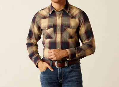 Ariat Hale Retro Fit Shirt In Khaki In Multi