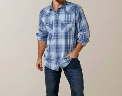 Ariat Halmaty Retro Fit Shirt In Vastness Blue In Neutral
